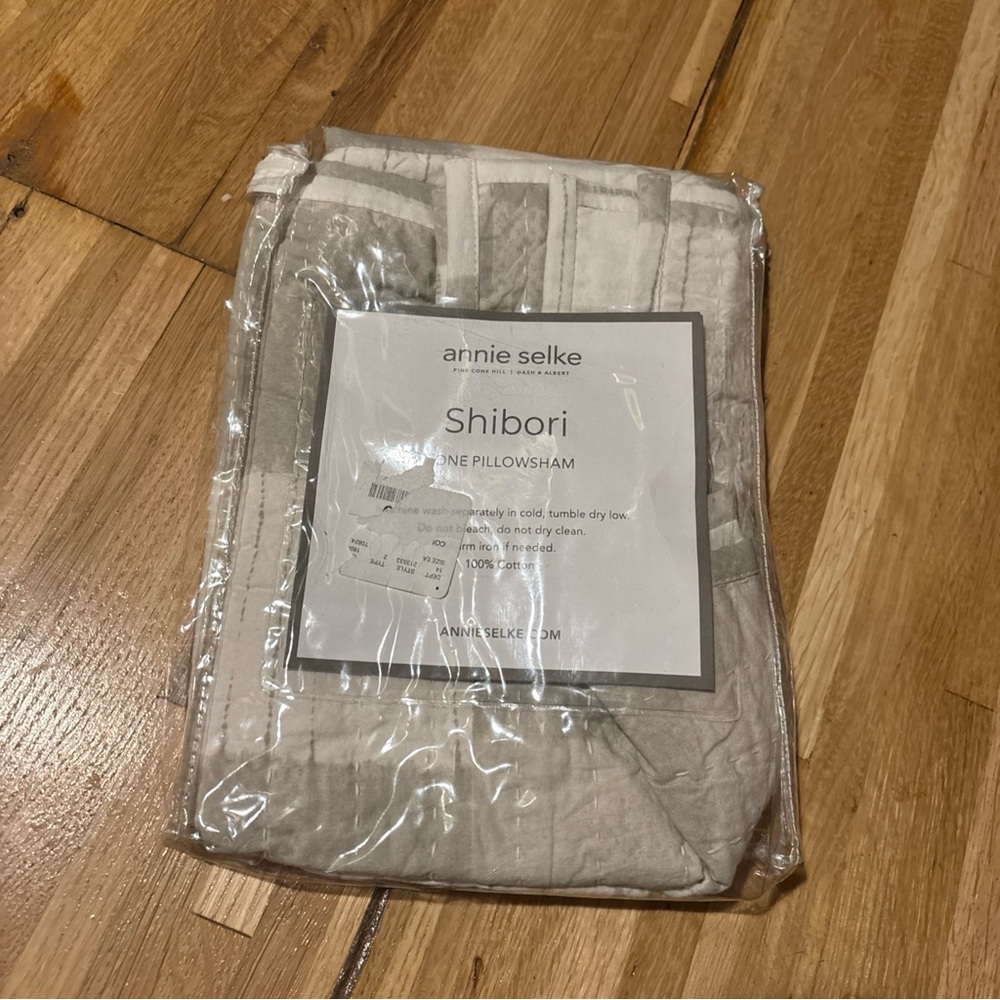 annie selke Shibori Single King Pillowsham Grey